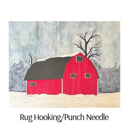 Red Barn by Karla Dawe Rug Hooking and Punch Needle Pattern